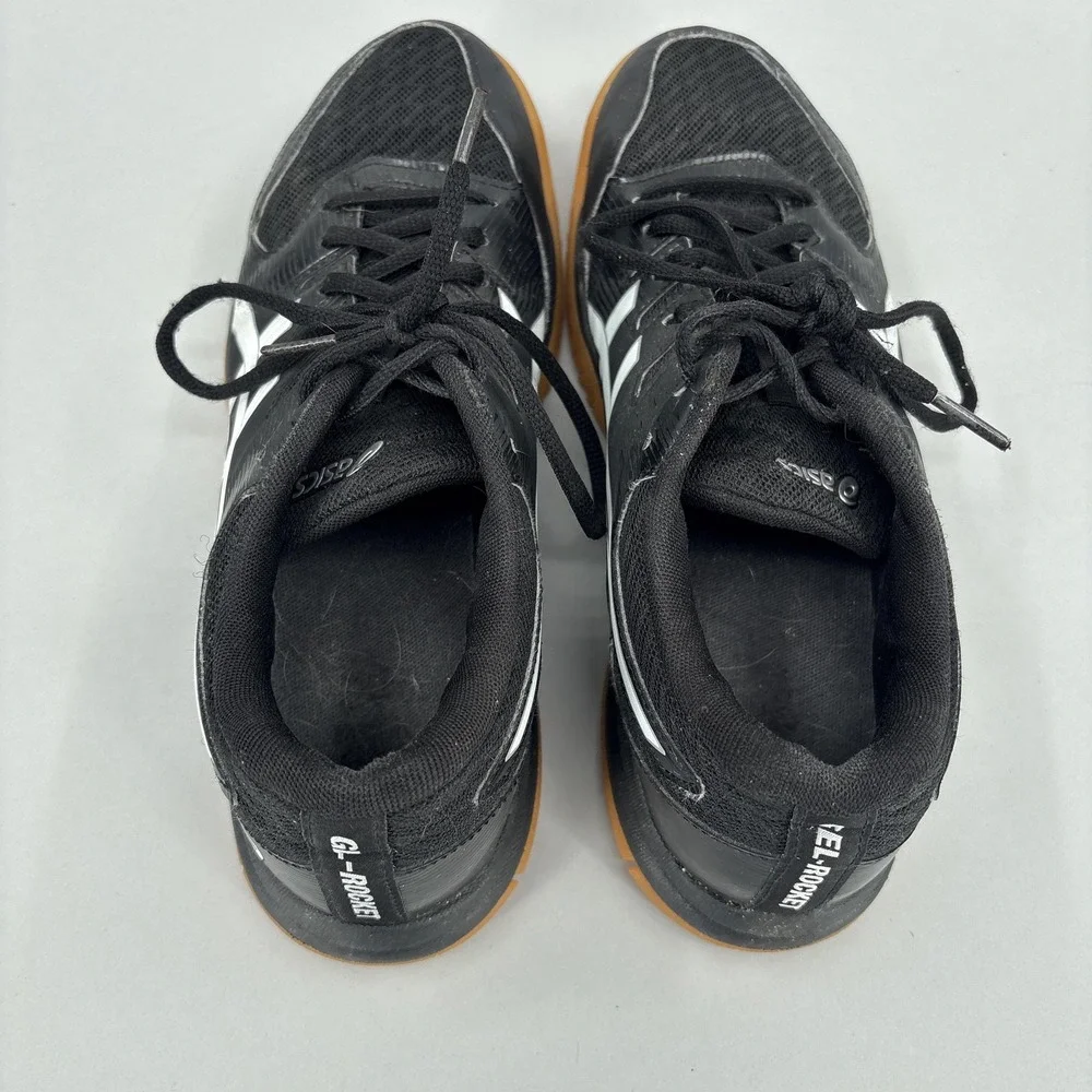 ASICS GEL-Rocket Shoes Womens Size 8.5 40 Black Indoor Court Sneakers 1072A034